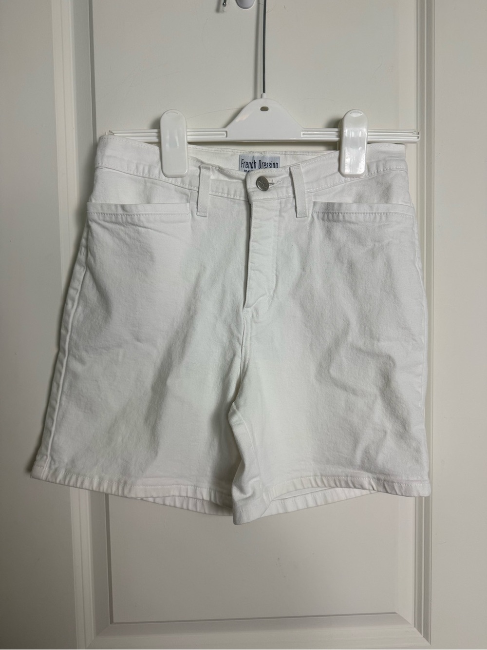 Vintage French Dressing White High-Waist Women's Shorts